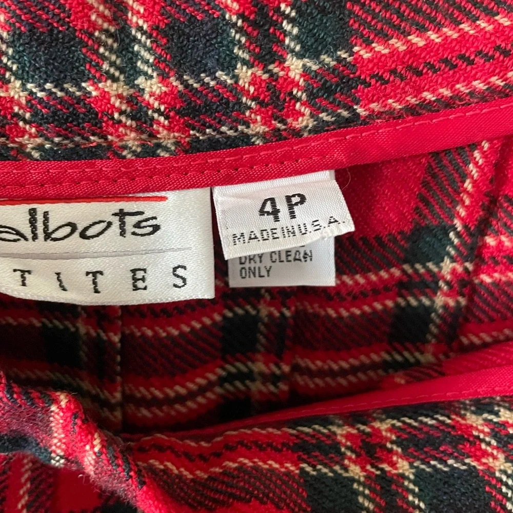 Classic Ted Plaid Talbots Petite Wool Skirt - Picture 4 of 4
